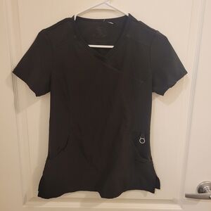 NFINITY Black Women's Short Sleeve V-Neck Top